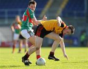 18 April 2009; John Fitzpatrick, Down, in action against Jason Doherty, Mayo. Cadbury Under 21 All-Ireland Football Championship Semi-Final, Mayo v Down, Pearse Park, Longford. Picture credit: Pat Murphy / SPORTSFILE