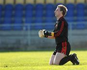 18 April 2009; Down goalkeeper Gavin Joyce shows his disappointment after conceeding a goal. Cadbury Under 21 All-Ireland Football Championship Semi-Final, Mayo v Down, Pearse Park, Longford. Picture credit: Pat Murphy / SPORTSFILE