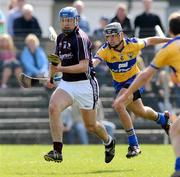 19 April 2009; Iarla Tannian, Galway, in action against  Brendan Bugler, Clare. Allianz GAA National Hurling League, Division 1, Round 7, Clare v Galway, Cusack Park, Ennis, Co. Clare. Picture credit: Ray Ryan / SPORTSFILE