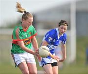 19 April 2009; Claire Egan, Mayo, in action against Aileen O'Loughlin, Laois. Bord Gais Energy Ladies National Football League, Division 1 Semi-Final, Mayo v Laois, Aughamore, Ballyhaunis, Co Mayo. Picture credit: David Maher / SPORTSFILE