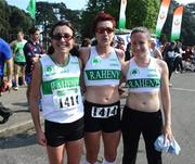 19 April 2009; Raheny Shamrock's runners, from left, Annette Kealy, Lorraine Manning, Susan Byrne who finished second place during the Senior Women's race at the Woodie’s DIY/AAI Road Relay Championships. Raheny, Dublin. Picture credit: Stephen McCarthy / SPORTSFILE