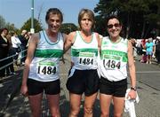 19 April 2009; Raheny Shamrock's, from left, Catherine Leavy, Denise Ryan and Annette Kealy, winners of the Master's Women's race during the Woodie’s DIY/AAI Road Relay Championships. Raheny, Dublin. Picture credit: Stephen McCarthy / SPORTSFILE