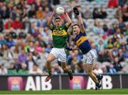 20 September 2015; Michael Foley, Kerry, in action against Tadhg Fitzgerald, Tipperary. Electric Ireland GAA Football All-Ireland Minor Championship Final, Kerry v Tipperary, Croke Park, Dublin. Picture credit: Stephen McCarthy / SPORTSFILE