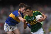 20 September 2015; Michael Foley, Kerry, in action against Tommy Lowry, Tipperary. Electric Ireland GAA Football All-Ireland Minor Championship Final, Kerry v Tipperary, Croke Park, Dublin. Picture credit: Stephen McCarthy / SPORTSFILE