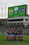 20 September 2015; The Tipperary team huddle before the game. Electric Ireland GAA Football All-Ireland Minor Championship Final, Kerry v Tipperary, Croke Park, Dublin. Picture credit: Ray McManus / SPORTSFILE