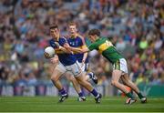 20 September 2015; Tommy Nolan, Tipperary, in action against Tom O'Sullivan, Kerry. Electric Ireland GAA Football All-Ireland Minor Championship Final, Kerry v Tipperary, Croke Park, Dublin. Picture credit: Ray McManus / SPORTSFILE