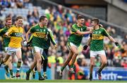 20 September 2015; Kerry players celebrate following their side's victory. Electric Ireland GAA Football All-Ireland Minor Championship Final, Kerry v Tipperary, Croke Park, Dublin. Picture credit: Ramsey Cardy / SPORTSFILE