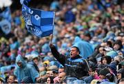 20 September 2015; A Dublin supporter during the game. GAA Football All-Ireland Senior Championship Final, Dublin v Kerry, Croke Park, Dublin. Picture credit: Ramsey Cardy / SPORTSFILE