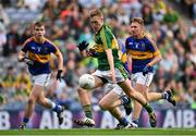 20 September 2015; Bryan Sweeney, Kerry, shoots to score his side's first goal of the game. Electric Ireland GAA Football All-Ireland Minor Championship Final, Kerry v Tipperary, Croke Park, Dublin. Picture credit: Ramsey Cardy / SPORTSFILE