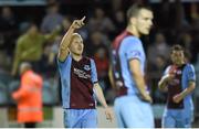 25 September 2015; Sean Thornton, Drogheda United, celebrates after scoring his side's second goal. SSE Airtricity League Premier Division, Drogheda United v Bohemians, United Park, Drogheda, Co. Louth. Photo by Sportsfile