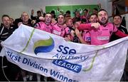 25 September 2015; Wexford Youths players celebrate after the game. League of Ireland, First Division, Wexford Youths v Athlone Town, Ferrycarrig Park, Wexford. Picture credit: Matt Browne / SPORTSFILE