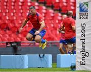 26 September 2015; Romania's Paulica Ion during the captain's run. Romania Rugby Squad Captain's Run, 2015 Rugby World Cup, Wembley Stadium, Wembley, London, England. Picture credit: Brendan Moran / SPORTSFILE