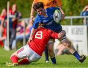 26 September 2015; Grace Kelly, Leinster, is tackled by Orla Curtin, Munster. U18 Girls Development Interprovincial, Leinster U18 Girls v Munster. Westmanstown RFC, Westmanstown, Clonsilla, Co. Dublin. Picture credit: Piaras Ó Mídheach / SPORTSFILE