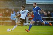 26 September 2015; Darren Meenan, Dundalk, in action against Robbie Williams, Limerick FC. SSE Airtricity League Premier Division, Limerick FC v Dundalk, Markets Field, Limerick. Picture credit: Sam Barnes / SPORTSFILE