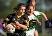26 September 2015; Ellen O'Connell, Austin Stack, in action against Emma Lawlor, O'Toole's. All-Ireland Ladies Football Club Sevens Finals, Naomh Mearnog, Portmarnock, Co. Dublin. Picture credit: Seb Daly / SPORTSFILE