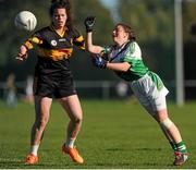 26 September 2015; Emma Lawlor, O'Toole's, in action against Norma O'Connor, Austin Stack. All-Ireland Ladies Football Club Sevens Finals, Naomh Mearnog, Portmarnock, Co. Dublin. Picture credit: Seb Daly / SPORTSFILE