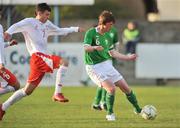 21 April 2009; Daniel Joyce, Republic of Ireland, in action against Dominik Lenart, Poland. Under 17 international friendly, Republic of Ireland v Poland, United Park, Drogheda, Co. Louth. Picture credit: David Maher / SPORTSFILE