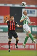 24 April 2009; Brian Shelley, Bohemians, in action against John Flood, Bray Wanderers. League of Ireland Premier Division, Bohemians v Bray Wanderers, Dalymount Park Dublin. Picture credit: David Maher / SPORTSFILE