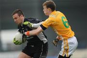 25 April 2009; Alan Costello, Sligo, in action against Justin Crozier, Antrim. Allianz GAA National Football League, Division 4 Final, Antrim v Sligo, Pearse Park, Longford. Picture credit: Ray McManus / SPORTSFILE