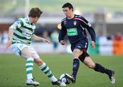 25 April 2009; Enda Stevens, St Patrick's Athletic, in action against Simon Madden, Shamrock Rovers. League of Ireland Premier Division, Shamrock Rovers v St Patrick's Athletic, Tallaght Stadium, Tallaght, Dublin. Picture credit: Pat Murphy / SPORTSFILE