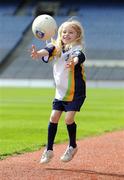 21 April 2009; Ally Cahill, age 7, from Killgarry, Co. Cavan, during the launch of the 2009 VHI GAA Cúl Camps. Now in its fourth year, the VHI GAA Cul Camps is a nationally co-ordinated programme which aims to encourage primary school children between the ages of 7 and 13, to learn and develop sporting and life-skills by participating in Gaelic games, in a fun, non-competitive environment. Last year over 83,000 children attended the VHI GAA Cúl Camps nationwide. Croke Park, Dublin. Picture credit: Diarmuid Greene / SPORTSFILE