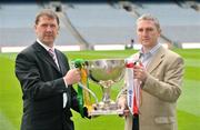 22 April 2009; Kerry manager Jack O'Connor, left, with Derry manager Damien Cassidy at the Allianz Football Leagues Finals press conference. Croke Park, Dublin. Picture credit: David Maher / SPORTSFILE