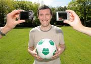 22 April 2009; Bohemians striker Jason Byrne, who has earned his place in the Top Ten All-Time League of Ireland goalscorers list with 144 goals, is photographed at the launch of the FUJIFILM Photo of the Month competition, which will allow League of Ireland supporters to submit their photos to the League's official website, www.loi.ie. DCU, Dublin. Picture credit: Brian Lawless / SPORTSFILE