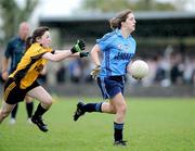22 April 2009; Niamh O'Regan, St Mary’s, Mallow, in action against Lorna Kelly, Holy Rosary, Mount Bellew. Pat the Baker Junior B All-Ireland Final, Holy Rosary, Mount Bellew, Galway v St Mary’s, Mallow, Cork, Cappamore, Co. Limerick. Picture credit: Matt Browne / SPORTSFILE