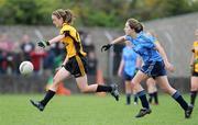 22 April 2009; Tessa Mullins, Holy Rosary, Mount Bellew, in action against Niamh O'Regan, St Mary’s, Mallow. Pat the Baker Junior B All-Ireland Final, Holy Rosary, Mount Bellew, Galway v St Mary’s, Mallow, Cork, Cappamore, Co. Limerick. Picture credit: Matt Browne / SPORTSFILE