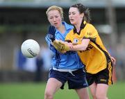 22 April 2009; Aoife Heverin, Holy Rosary, Mount Bellew, in action against Kerri Wallace, St Mary’s, Mallow. Pat the Baker Junior B All-Ireland Final, Holy Rosary, Mount Bellew, Galway v St Mary’s, Mallow, Cork, Cappamore, Co. Limerick. Picture credit: Matt Browne / SPORTSFILE