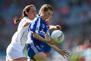 27 September 2015; Aileen Wall, Waterford, is tackled by Rachel Reidy, Kildare. TG4 Ladies Football All-Ireland Intermediate Championship Final, Kildare v Waterford, Croke Park, Dublin. Picture credit: Ramsey Cardy / SPORTSFILE
