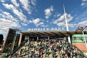 27 September 2015; Supporters arrive at Wembley Park Tube Station ahead of the game. 2015 Rugby World Cup, Pool D, Ireland v Romania, Wembley Stadium, Wembley, London, England. Picture credit: Stephen McCarthy / SPORTSFILE