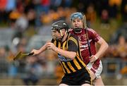 27 September 2015; Neal McAuley, Ballycastle McQuillan, in action against Christy McNaughton, Ruairi Og Cushendall. Antrim Senior Championship Hurling Final, Ruairi Og Cushendall v Ballycastle McQuillan, Dunloy GAA Club, Dunloy, Co. Antrim. Picture credit: Oliver McVeigh / SPORTSFILE