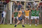 27 September 2015; Conor Dolan, Glencar-Manorhamilton, scores his side's equalizing point during injury time against Mohill. Leitrim County Senior Football Championship Final, Glencar-Manorhamilton v Mohill, Páirc Seán MacDiarmada, Carrick on Shannon, Co. Leitrim. Picture credit: David Maher / SPORTSFILE