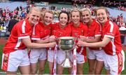 27 September 2015; Cork players, from left, Deirdre O'Reilly, Briege Corkery, Geraldine O'Flynn, Valerie Mulcahy, Bríd Stack and Rena Buckley, who have each won 10 All-Ireland Senior Football medals. TG4 Ladies Football All-Ireland Senior Championship Final, Croke Park, Dublin. Photo by Sportsfile