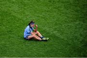 27 September 2015; A dejected Niamh McEvoy, Dublin, lies on the field after the game. TG4 Ladies Football All-Ireland Senior Championship Final, Croke Park, Dublin. Picture credit: Dáire Brennan / SPORTSFILE