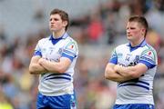 26 April 2009; Monaghan players Darren Hughes, left, and Rory Woods watch on during the presentation. Allianz GAA National Football League, Division 2 Final, Cork v Monaghan, Croke Park, Dublin. Picture credit: Stephen McCarthy / SPORTSFILE