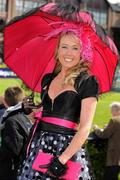 28 April 2009; Anne Dagg, from Shillelagh, Co. Wicklow, enjoys a day at the races. 2009 Punchestown Irish National Hunt Festival, Punchestown Racecourse, Co. Kildare. Picture credit: Pat Murphy / SPORTSFILE