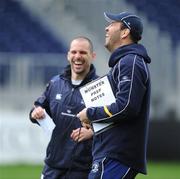 28 April 2009; Leinster head coach Michael Cheika with his 'munster prep notes' on a clipboard during squad training ahead of their Heineken Cup semi-final against Munster on Saturday. RDS, Dublin. Picture credit: Brendan Moran / SPORTSFILE