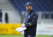 28 April 2009; Leinster head coach Michael Cheika with his 'munster prep notes' on a clipboard during squad training ahead of their Heineken Cup semi-final against Munster on Saturday. RDS, Dublin. Picture credit: Brendan Moran / SPORTSFILE