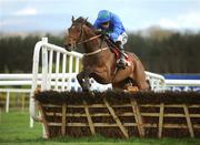 28 April 2009; Hurricane Fly, with Ruby Walsh up, clears the last on their way to winning the Evening Herald Champion Novice Hurdle. 2009 Punchestown Irish National Hunt Festival, Punchestown Racecourse, Co. Kildare. Picture credit: Pat Murphy / SPORTSFILE