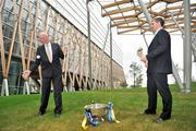 29 April 2009; Kilkenny manager Brian Cody, left, with Tipperary manager Liam Sheedy, at the Allianz GAA National Hurling League Finals preview press conference. Allianz Headquarters, Elm Park, Ballsbridge, Dublin. Picture credit: David Maher / SPORTSFILE