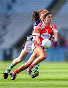 27 September 2015; Aimee McNally, Louth, in action against Shauna McWilliams, Scotland. TG4 Ladies Football All-Ireland Junior Championship Final, Louth v Scotland, Croke Park, Dublin. Picture credit: Ramsey Cardy / SPORTSFILE