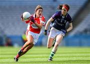 27 September 2015; Aimee McNally, Louth, in action against Shauna McWilliams, Scotland. TG4 Ladies Football All-Ireland Junior Championship Final, Louth v Scotland, Croke Park, Dublin. Picture credit: Ramsey Cardy / SPORTSFILE