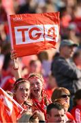 27 September 2015; Supporters at the game. TG4 Ladies Football All-Ireland Senior Championship Final, Croke Park, Dublin. Picture credit: Ramsey Cardy / SPORTSFILE