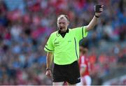 27 September 2015; Referee John Niland. TG4 Ladies Football All-Ireland Senior Championship Final, Croke Park, Dublin. Picture credit: Ramsey Cardy / SPORTSFILE