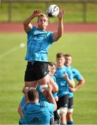 28 September 2015; Munster's Mark Chisholm wins possession in a lineout during lineout practice at squad training. Munster Rugby Squad Training, University of Limerick, Limerick. Picture credit: Diarmuid Greene / SPORTSFILE