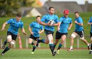 28 September 2015; Munster's CJ Stander, supported by team-mates including Jack O'Donoghue, left, and Tyler Bleyendaal, in action during squad training. Munster Rugby Squad Training, University of Limerick, Limerick. Picture credit: Diarmuid Greene / SPORTSFILE