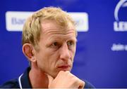 28 September 2015; Leinster head coach Leo Cullen during a press conference. Leinster Rugby Press Conference. Leinster Rugby HQ, UCD, Belfield, Dublin. Picture credit: Piaras Ó Mídheach / SPORTSFILE