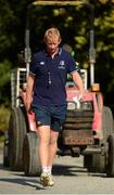 28 September 2015; Leinster head coach Leo Cullen arrives for squad training. Leinster Rugby Squad Training. Rosemount, UCD, Belfield, Dublin. Picture credit: Piaras Ó Mídheach / SPORTSFILE